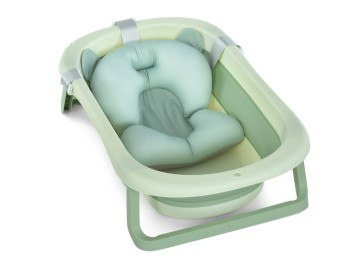 Ванночка дитяча з термометром силіконова складана. EL CAMINO ME 1151 Pale Green