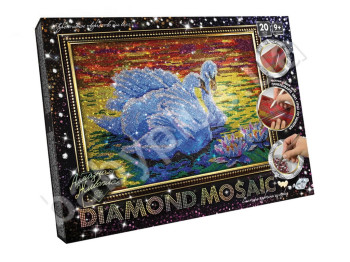 Набор для творчества DIAMOND MOSAIC Лебеди большой, Danko Toys