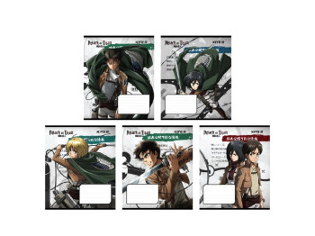 Зошит у клітинку 12 аркушів, Attack on Titan Season (ціна за 1шт)