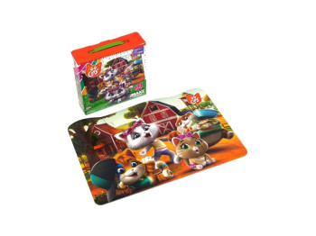 Макси пазлы картонные 44 Коты, На ферме, Vladi Toys