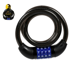 Замок кодовий для велосипеда 12×80 см, VL36886