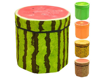 Тумба-пуф складаний, Fruits, 35×32 см, фланель/МДФ/ППУ, R33430-M, 5 кольорів