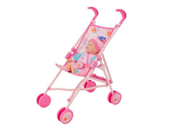 Коляска для кукол прогулочная 1424021 Peppa Pig, металлический каркас