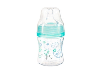 Пляшка антиколікова з широким отвором бірюзова 120 мл. BabyOno 402/01
