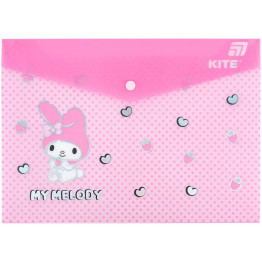 Папка на кнопке Kite My Melody HK25-244-3, формат A4, полипропилен, Kite