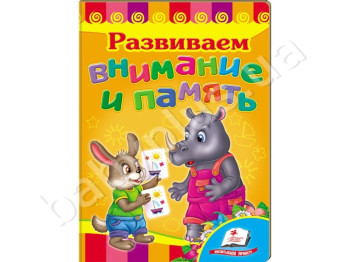 Дитяча книжка-картонка Розвивайка, Розвиваємо увагу і пам'ять, Пегас