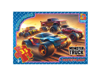 Пазли картонні Monster Truck, 35 елементів, G-Toys MT182