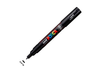 Маркер uni POSCA, 0,7мм, чорний, UNI PC-1M BLACK(N)