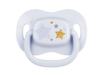 Пустушка силіконова симетрична 0-6 м-ців Newborn baby - блакитна, Canpol babies 22/580_blu_new