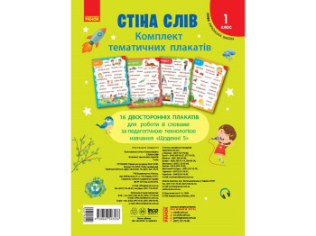 Плакат «НУШ, Наглядность нового поколения: Стена слов», 1 класс, Ранок