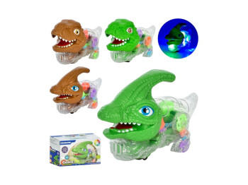 Игрушка динозавр, ездит, звук, свет, 2 вида по 2 цвета (цена за 1 шт)