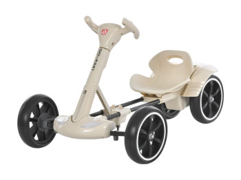 Электрокарт с музыкой M 6072EBR-13, с Bluetooth, бежевый, Bambi kart