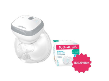 Набір акційний Молоковідсмоктувач SHELLY та Вкладки лактаційні COMFORT 140шт, Babyono