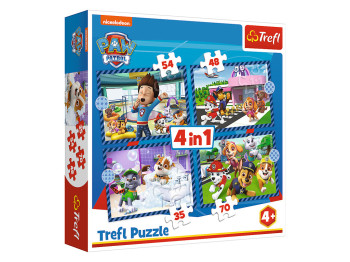Пазл 4 в 1 Trefl Paw Patrol Собака має значення