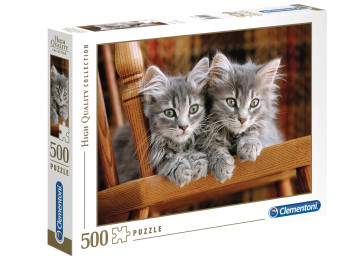 Пазли Сірі кошенята Clementoni, 500 елементів