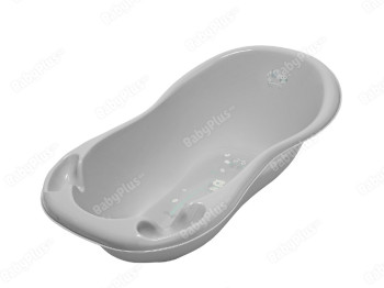 Ванночка LUX Сова зі зливом та термометром Сіра 102 см. Tega Baby SO-005ODPLYW-106