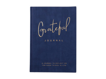 Блокнот діловий BUROMAX GRATEFUL, A5, 96 арк., обкладинка зі штучної шкіри, синій