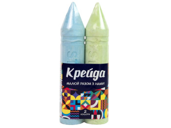 Мел большой цветной Карандаш 2 шт, Strateg