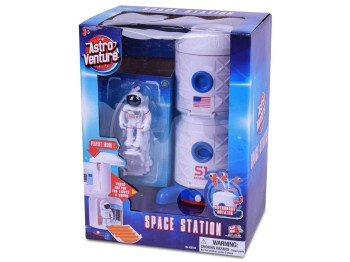 Игровой набор космическая станция со светом и звуком SPACE STATION, фигурка астронавта,Astro Venture