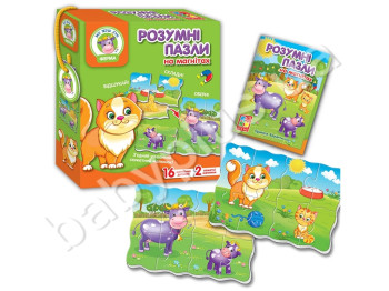 Магнитные пазлы Умные пазлы, Ферма, Vladi Toys