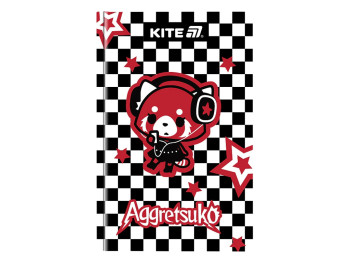 Книга записная в твердом переплете на 80 листов А6 в клетку, Aggretsuko, Kite
