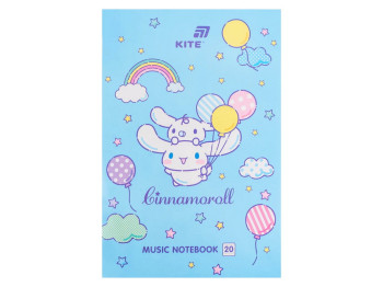 Зошит для нот А4 Kite Cinnamoroll CR26-404, 20 аркушів