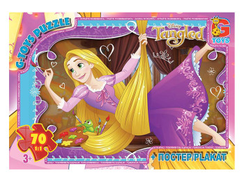 Пазлы картонные Рапунцель, 70 элементов, G-Toys