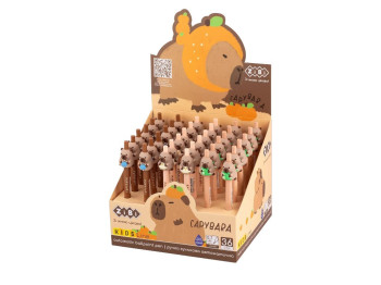 Ручка кулькова автоматична CAPYBARA 0,7 мм, кнопковий механізм, мікс видів (ціна за 1шт) ZiBi