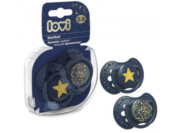 Пустушка, Stardust Blue, силікон, 3-6 міс, 22/893_blue, LOVI