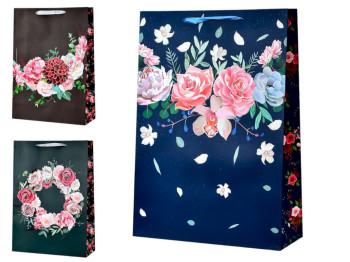 Пакет подарунковий паперовий Flower evening 44х31х12 см, R91261-L