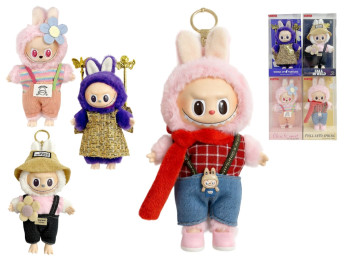 Лялька плюшева Labubu Vinyl Plush, 26 см, підвіс, колекційна серія, 4 види (ціна за 1шт)