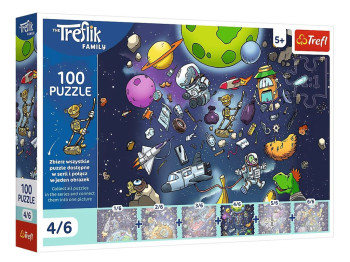 Пазли Trefl UFT Treflik Family Робот у космосі, 100 елементів