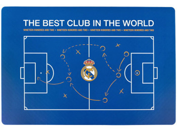 Настольная пластиковая подкладка FC Real Madrid, 42,5×29 см, для творчества, Kite