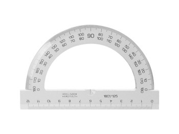Транспортир бесцветный 180/125 Koh-i-Noor 746238