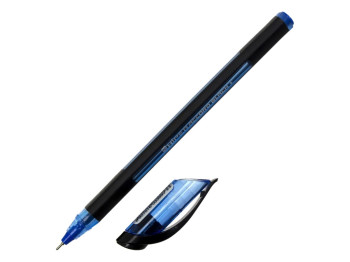 Ручка масляна трихгранна синя Accord Black+. Hiper HO-550B