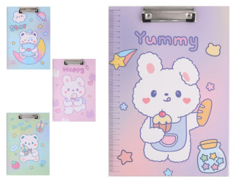 Планшет A4 Yummy Bear AL7331, 3 мм, з притискачем, мікс видів