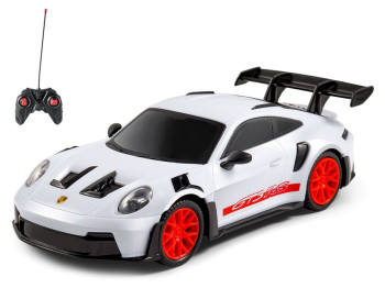 Порше 911 белая с красными колесами на батарейках 38,5х15х21 см, Kool Speed DHTRC10674