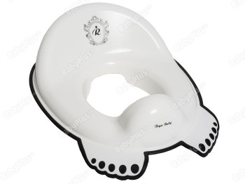 Туалетне сидіння Royal з гумками протиковзними біло-чорне. Tega Baby RL-002-103-C