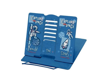 Подставка для книг металлическая Explore space 21х19 см, KIDIS 13110