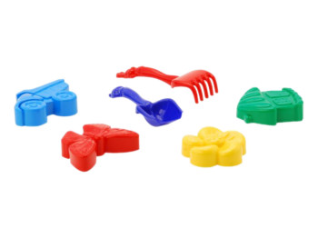 Пісочний набір з формочками Незабудка №4 0954, лопатка та граблі, Colorplast