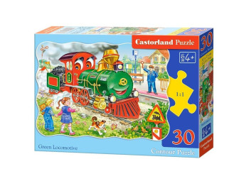 Пазлы Зеленый локомотив, 30 элементов, Castorland B-03433