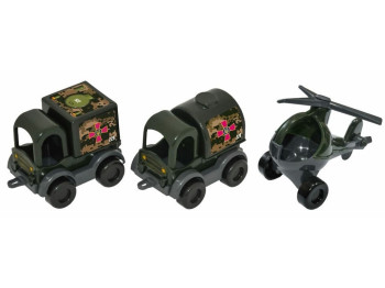 Набір авто Kid cars військовий 3 шт. Tigres 39998