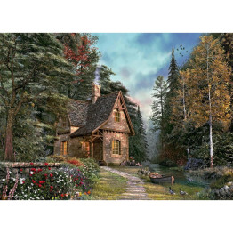 Пазлы деревянные Дом в лесу, 1000 элементов, Dominic Davison, Castorland