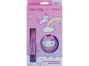 Набор бейджов на липучке и подвеска 2 шт, Hello Kitty, Kite