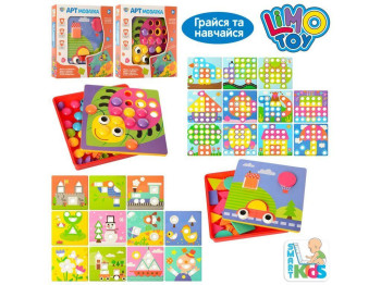 Мозаїка кнопкова SK 0004 AB, 26 см, з картками для складання, Limo Toy