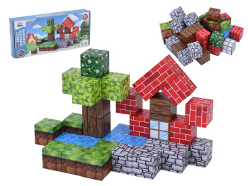 Конструктор магнитный Minecraft 2509, 36 деталей, куб 2,5 см