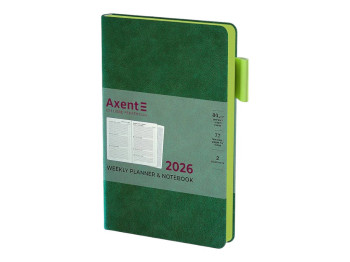Ежедневник Partner Soft Muse 2026 Axent 8527-26-2-A, 125×195 мм, зеленый
