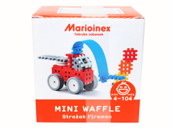 Конструктор MINI WAFFLE FIREMAN, Marioinex 902516
