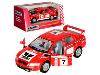 Машинка инерционная металлическая Mitsubishi Lancer Evolution, 12 см, открываются двери, Kinsmart