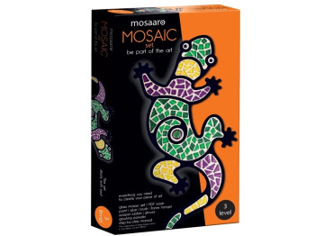 Мозаїка скляна Ящірка, викладання з елементів, Mosaaaro